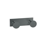 Άγκιστρο Διπλό Μπάνιου W8.5xD3.5xH3.5cm Anthracite Grained Sanco Bath Robe Hook & Door Stop 00682-M118