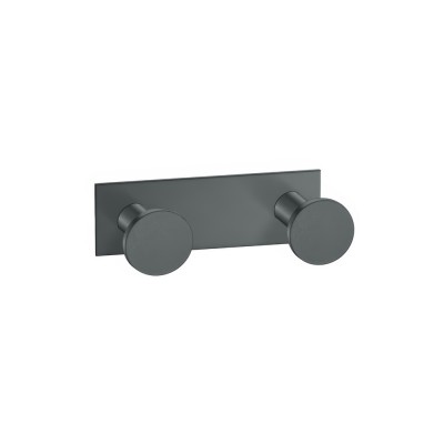 Άγκιστρο Διπλό Μπάνιου W8.5xD3.5xH3.5cm Anthracite Grained Sanco Bath Robe Hook & Door Stop 00682-M118