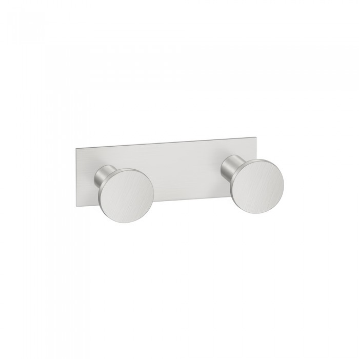 Άγκιστρο Διπλό Μπάνιου W8.5xD3.5xH3.5cm PVD Nickel Steel Sanco Bath Robe Hook & Door Stop 00682-PVD-11BR
