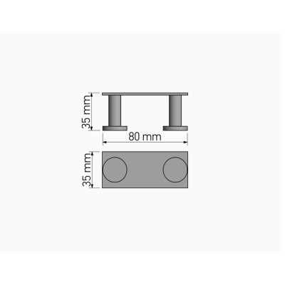 Άγκιστρο Διπλό Μπάνιου W8.5xD3.5xH3.5cm Anthracite Grained Sanco Bath Robe Hook & Door Stop 00682-M118
