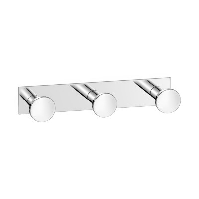 Άγκιστρο Τριπλό Μπάνιου W13xD3.5xH3.5cm Chrome Sanco Bath Robe Hook & Door Stop 00683-A03