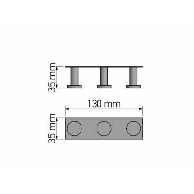 Άγκιστρο Τριπλό Μπάνιου W13xD3.5xH3.5cm PVD Warm Bronze Brushed Sanco Bath Robe Hook & Door Stop 00683-PVD-01BR