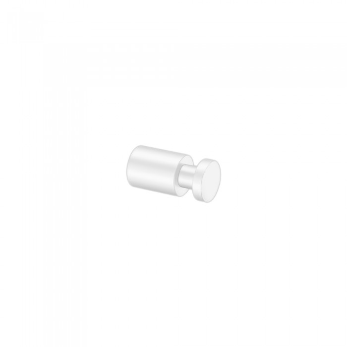 Άγκιστρο Μονό Μπάνιου Ø2xD4.5cm White Mat Sanco Ergon 00690-M101