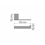 Χαρτοθήκη W15.5xD5.5xH3cm Chrome Sanco Monogram 120406-A03