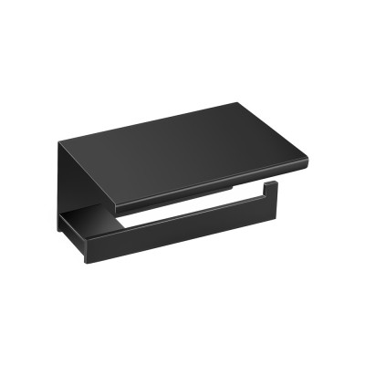 Χαρτοθήκη με καπάκι W16xD11xH9cm Black Mat Sanco Monogram 120407-M116