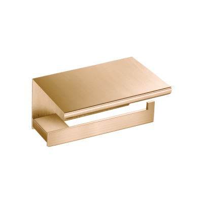 Χαρτοθήκη με καπάκι W16xD11xH9cm PVD Warm Bronze Brushed Sanco Monogram 120407-PVD-01BR