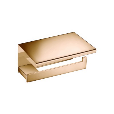 Χαρτοθήκη με καπάκι W16xD11xH9cm PVD Warm Bronze Polished Sanco Monogram 120407-PVD-01PL