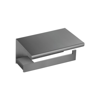 Χαρτοθήκη με καπάκι W16xD11xH9cm PVD Gun Metal Brushed Sanco Monogram 120407-PVD-05BR