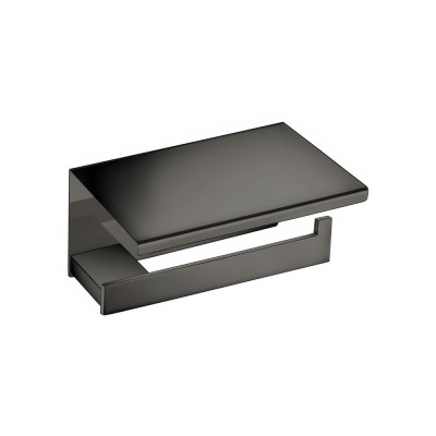 Χαρτοθήκη με καπάκι W16xD11xH9cm PVD Gun Metal Polished Sanco Monogram 120407-PVD-05PL