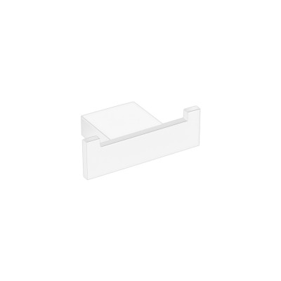 Άγκιστρο Διπλό Μπάνιου W8xD4.5xH2.5cm White Mat Sanco Monogram 120418-M101