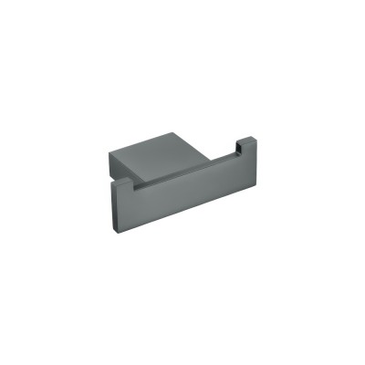 Άγκιστρο Διπλό Μπάνιου W8xD4.5xH2.5cm Anthracite Grained Sanco Monogram 120418-M118
