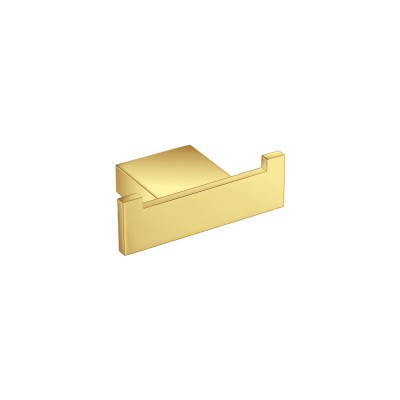 Άγκιστρο Διπλό Μπάνιου W8xD4.5xH2.5cm PVD Golden Brass Polished Sanco Monogram 120418-PVD-02PL