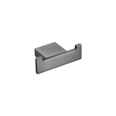 Άγκιστρο Διπλό Μπάνιου W8xD4.5xH2.5cm PVD Gun Metal Brushed Sanco Monogram 120418-PVD-05BR