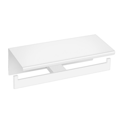 Διπλή Χαρτοθήκη με καπάκι W25xD11xH9cm White Mat Sanco Monogram 120427-M101