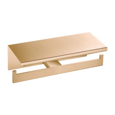 Διπλή Χαρτοθήκη με καπάκι W25xD11xH9cm PVD Warm Bronze Brushed Sanco Monogram 120427-PVD-01BR