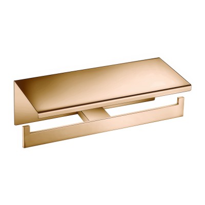 Διπλή Χαρτοθήκη με καπάκι W25xD11xH9cm PVD Warm Bronze Polished Sanco Monogram 120427-PVD-01PL