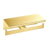 Διπλή Χαρτοθήκη με καπάκι W25xD11xH9cm PVD Golden Brass Brushed Sanco Monogram 120427-PVD-02BR