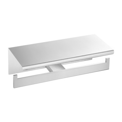 Διπλή Χαρτοθήκη με καπάκι W25xD11xH9cm PVD Nickel Steel Sanco Monogram 120427-PVD-11BR