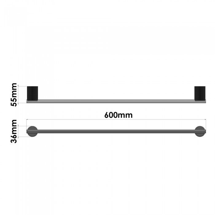 Πετσετοθήκη 60cm W60xD5.5xH3.6cm Chrome Sanco Lithos 121104-A03