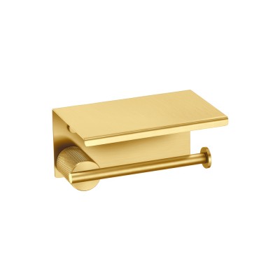 Χαρτοθήκη με καπάκι W16xD11xH8cm PVD Golden Brass Brushed Sanco Lithos 121107-PVD-02BR