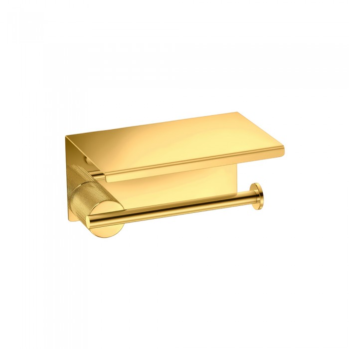 Χαρτοθήκη με καπάκι W16xD11xH8cm PVD Golden Brass Polished Sanco Lithos 121107-PVD-02PL