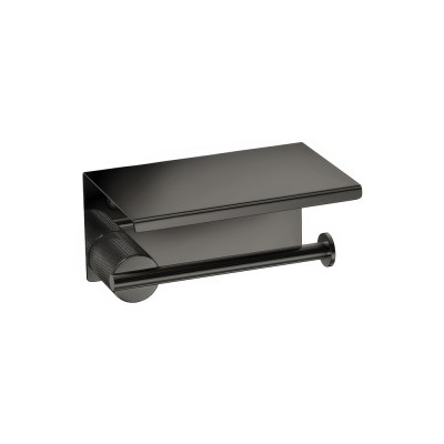 Χαρτοθήκη με καπάκι W16xD11xH8cm PVD Gun Metal Polished Sanco Lithos 121107-PVD-05PL