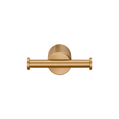 Άγκιστρο Διπλό Μπάνιου W10xD6xH3.6cm PVD Warm Bronze Brushed Sanco Lithos 121118-PVD-01BR