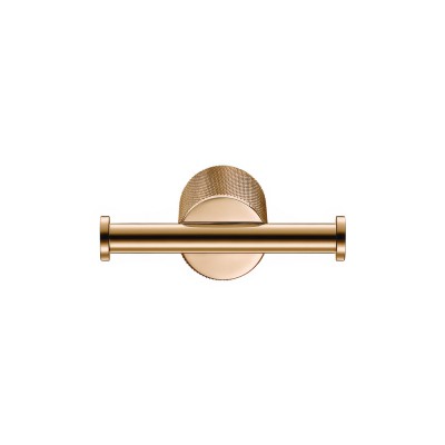 Άγκιστρο Διπλό Μπάνιου W10xD6xH3.6cm PVD Warm Bronze Polished Sanco Lithos 121118-PVD-01PL