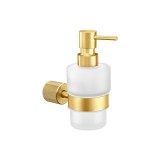 Επιτοίχιο Ντισπένσερ W7xD12.5xH15.5cm PVD Golden Brass Brushed Sanco Lithos 121122-PVD-02BR