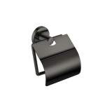Χαρτοθήκη με καπάκι W14xD7.5xH13cm PVD Gun Metal Polished Sanco Gaea 121217-PVD-05PL