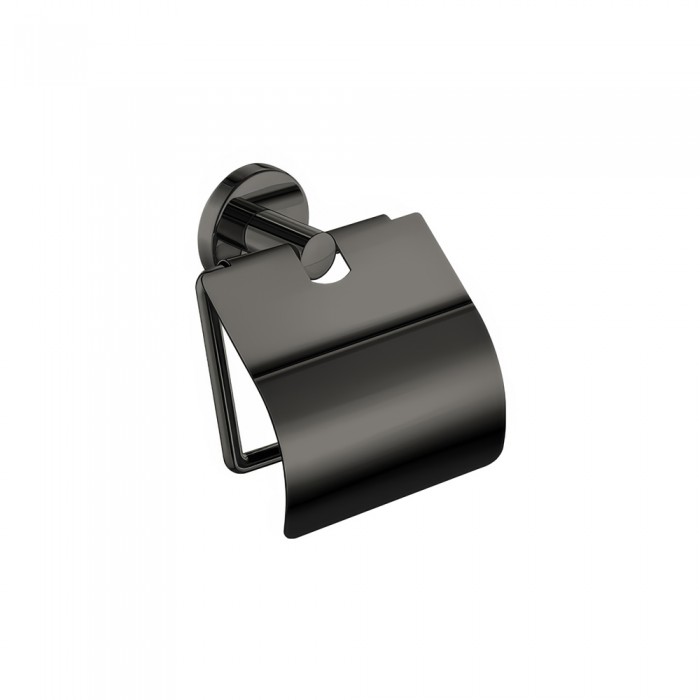 Χαρτοθήκη με καπάκι W14xD7.5xH13cm PVD Gun Metal Polished Sanco Gaea 121217-PVD-05PL