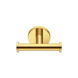 Άγκιστρο Διπλό Μπάνιου W10xD8xH5.5cm PVD Golden Brass Polished Sanco Gaea 121218-PVD-02PL
