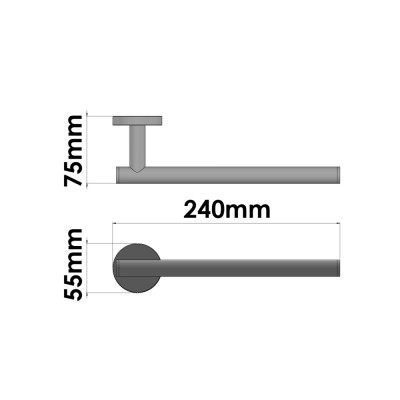 Κρίκος Μπάνιου W24xD7.5xH5.5cm Chrome Sanco Gaea 121219-A03