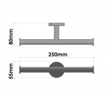 Διπλή Χαρτοθήκη W25xD8xH5.5cm White Mat Sanco Gaea 121226-M101