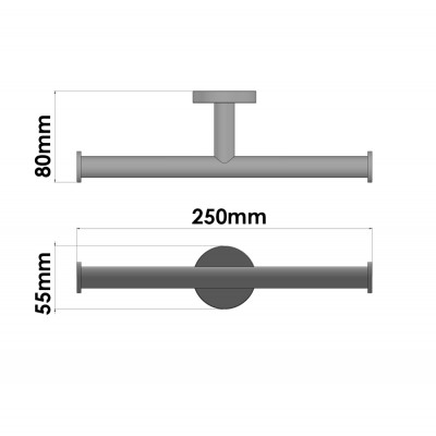 Διπλή Χαρτοθήκη W25xD8xH5.5cm Mocha Mat Sanco Gaea 121226-M103