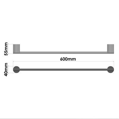 Πετσετοθήκη 60cm W60xD5.5xH4cm Beige Mat Sanco Elysian 121404-60-M102