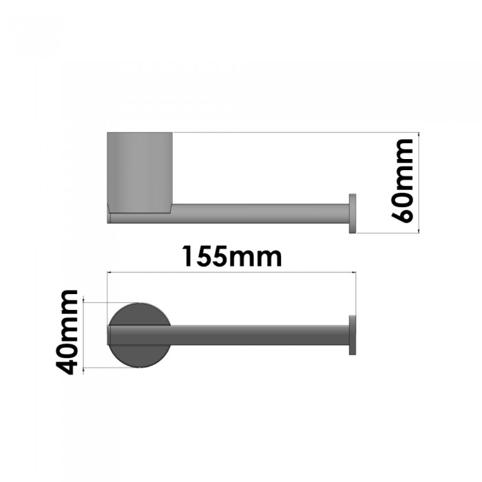 Χαρτοθήκη W15.5xD6xH4cm Black Mat Sanco Elysian 121406-M116