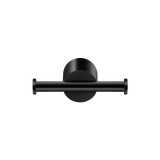 Άγκιστρο Διπλό Μπάνιου W10xD6xH4cm Black Mat Sanco Elysian 121418-M116