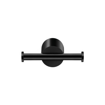 Άγκιστρο Διπλό Μπάνιου W10xD6xH4cm Black Mat Sanco Elysian 121418-M116
