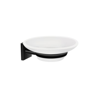Επιτοίχια Σαπουνοθήκη W12.5xD13xH5cm Black Mat Sanco Tempo 14002-M116