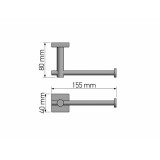 Χαρτοθήκη W15.5xD8xH4cm Black Mat Sanco Tempo 14006-M116