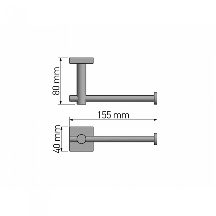 Χαρτοθήκη W15.5xD8xH4cm Black Mat Sanco Tempo 14006-M116