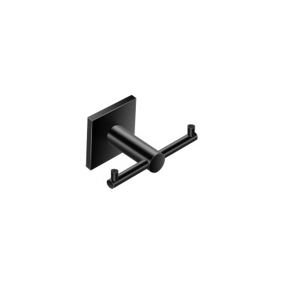 Άγκιστρο Διπλό Μπάνιου W9xD5.5xH4cm Black Mat Sanco Tempo 14068-M116