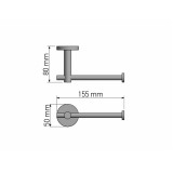 Χαρτοθήκη W15.5xD8xH5cm White Mat Sanco Twist 14306-M101