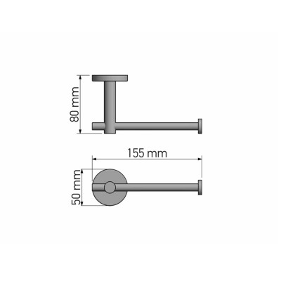 Χαρτοθήκη W15.5xD8xH5cm Chrome Sanco Twist 14306-A03