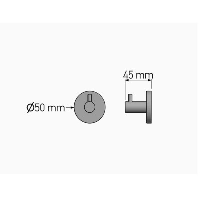 Άγκιστρο Μονό W5xD4.5xH5cm Chrome Sanco Twist 14308-A03