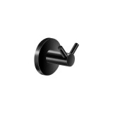 Άγκιστρο Διπλό Μπάνιου W5xD4.5xH5cm Black Mat Sanco Twist 14318-M116