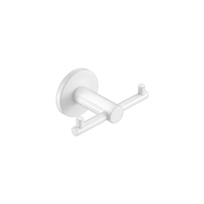 Άγκιστρο Διπλό Μπάνιου W9xD5.5xH5cm White Mat Sanco Twist 14368-M101