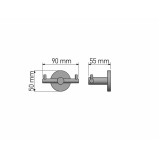 Άγκιστρο Διπλό Μπάνιου W9xD5.5xH5cm Chrome Sanco Twist 14368-A03
