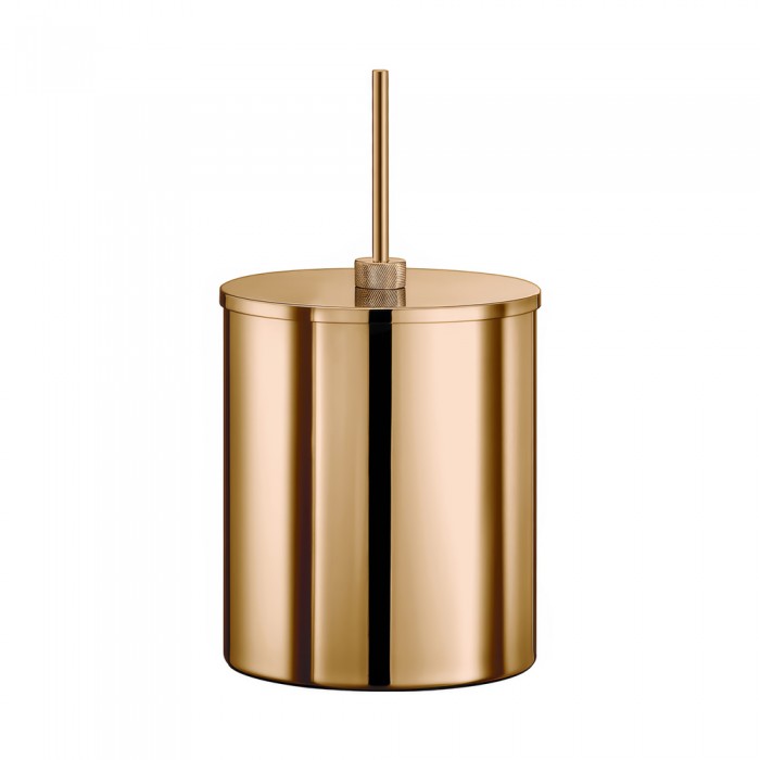 Χαρτοδοχείο 5lt Ø20.5xH40cm PVD Warm Bronze Polished Sanco Lithos 190025-PVD-01PL